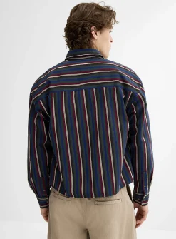 Striped twill shirt