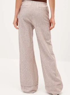 Striped wide-leg pant