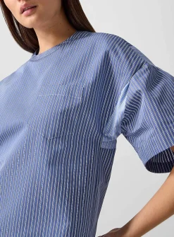 Structured sleeves poplin blouse