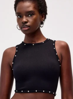 Studded fitted cami