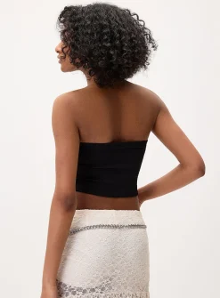 Studded triangular tube top