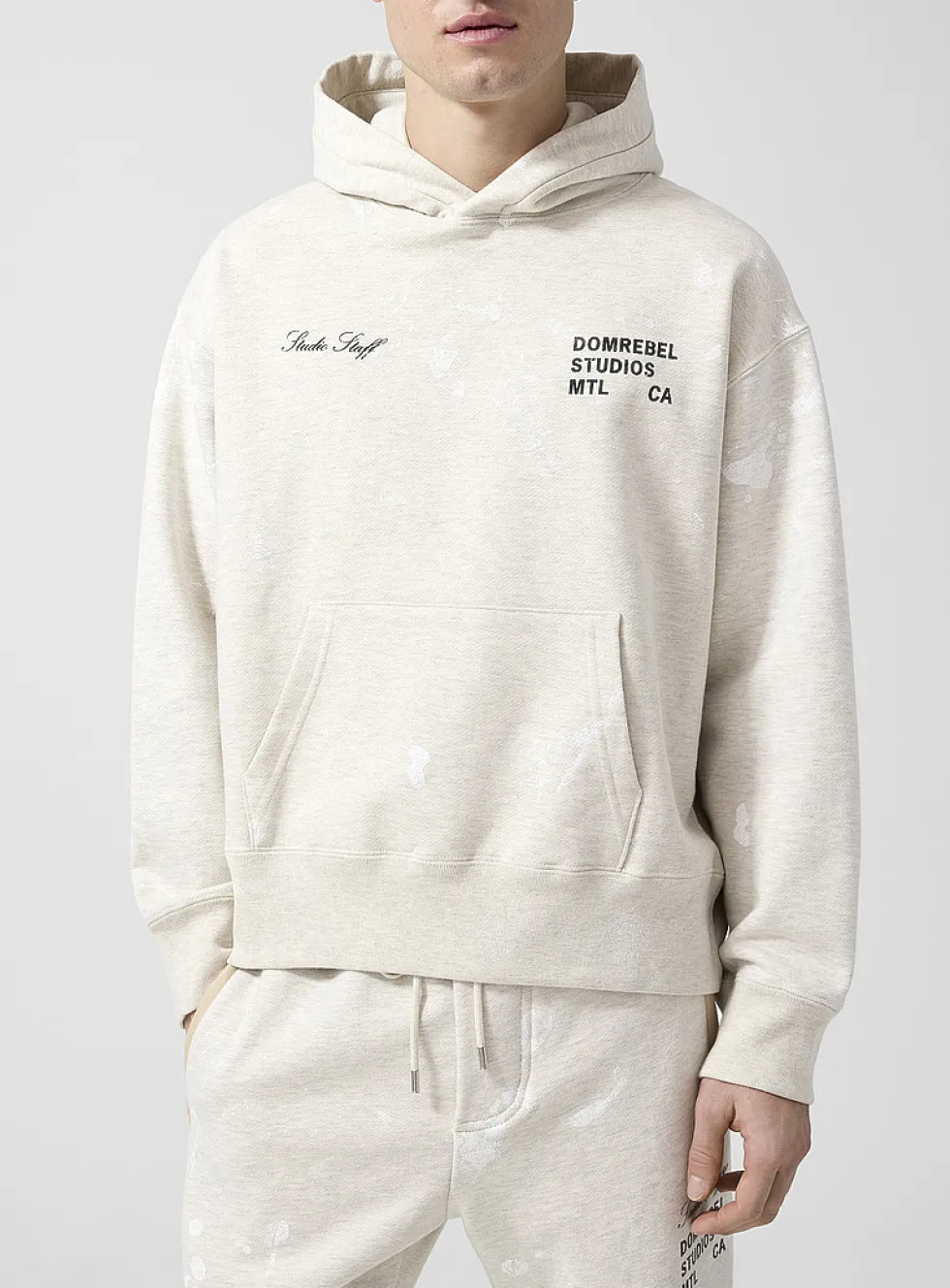 Studio Staff splattered paint hoodie