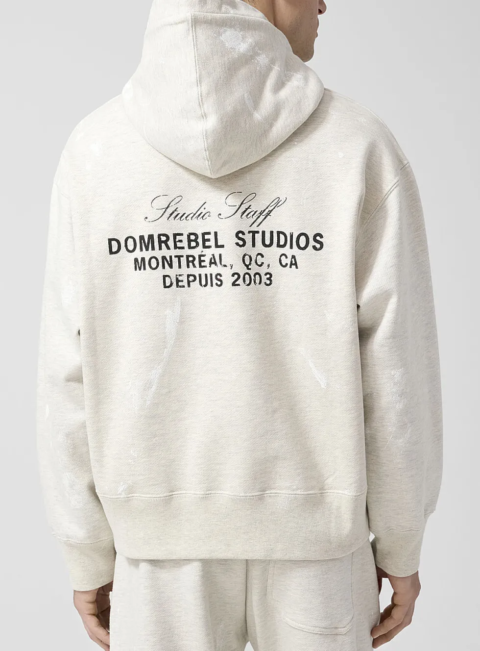 Studio Staff splattered paint hoodie