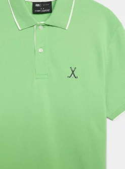 Summer embroidery piqué polo