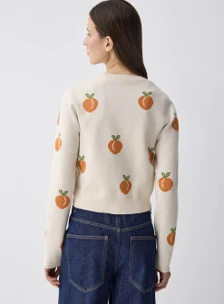 Summer pattern jacquard cardigan
