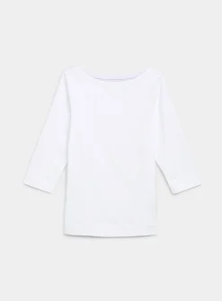 SUPIMA® cotton boat-neck T-shirt
