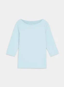 SUPIMA® cotton boat-neck T-shirt
