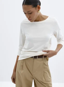 SUPIMA® cotton boat-neck T-shirt