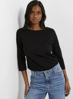 SUPIMA® cotton boat-neck T-shirt