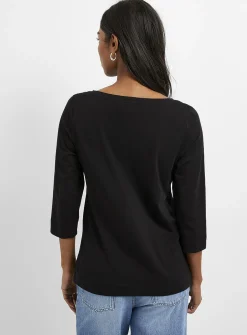 SUPIMA® cotton boat-neck T-shirt