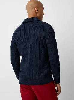 SUPIMA® cotton shawl-collar cardigan