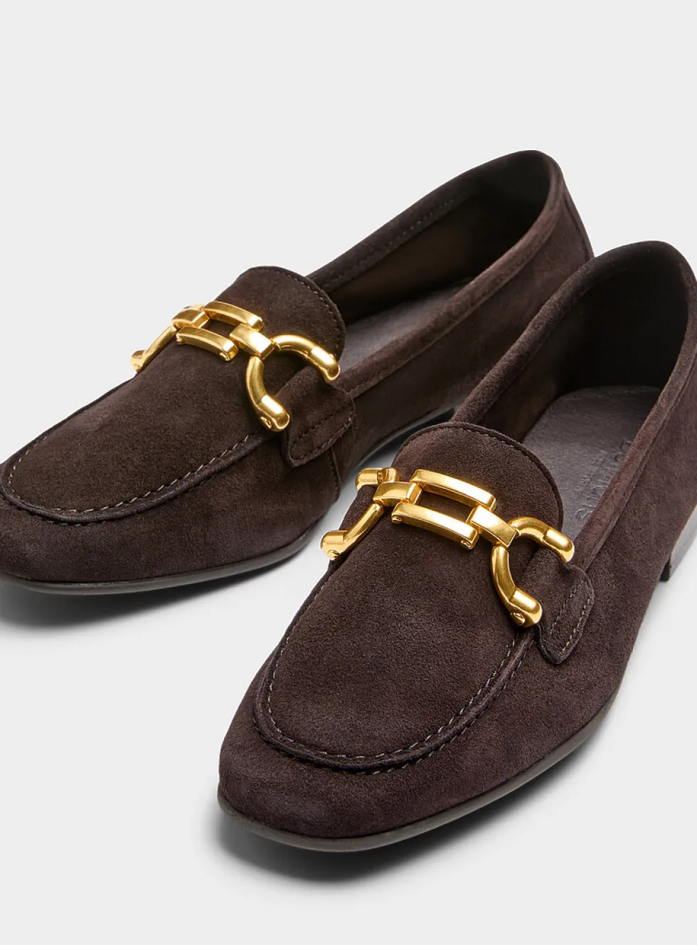Supple suede bit loafers