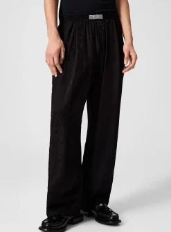 Teardrop flowy jacquard pant