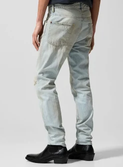 Teddy faded distressed fitted jean