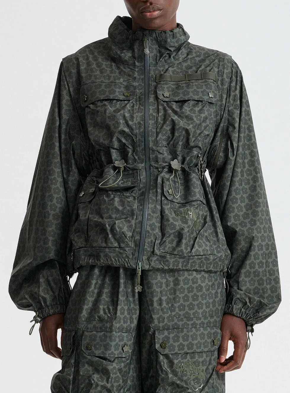 Tenzin Spectra hybrid sleeves floral parka