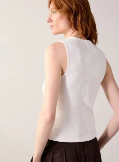 Terry-like knit vest