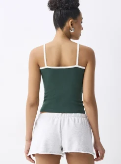 Terry-lined fleece mini short