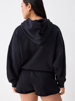 Terry-lined fleece mini short