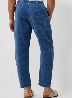 Textured basketweave pant