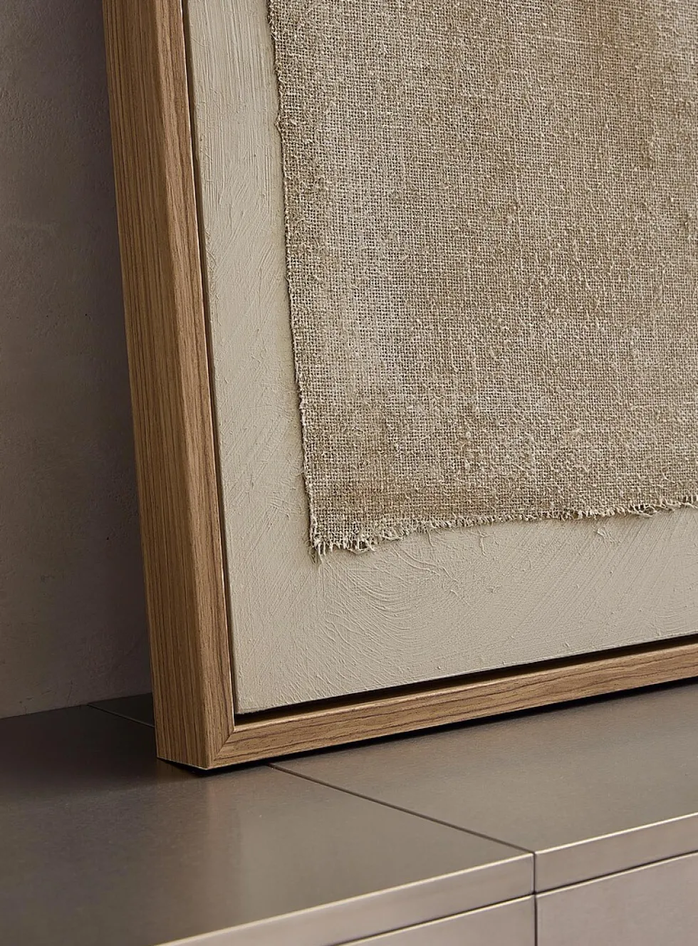 Textured collage wall art