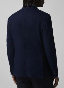 Textured jersey blazer