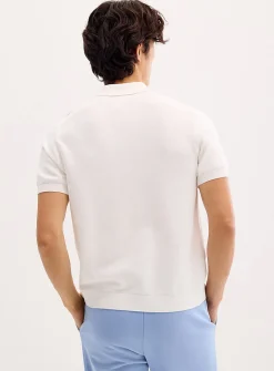Textured knit polo