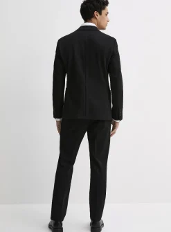 Textured knit suit