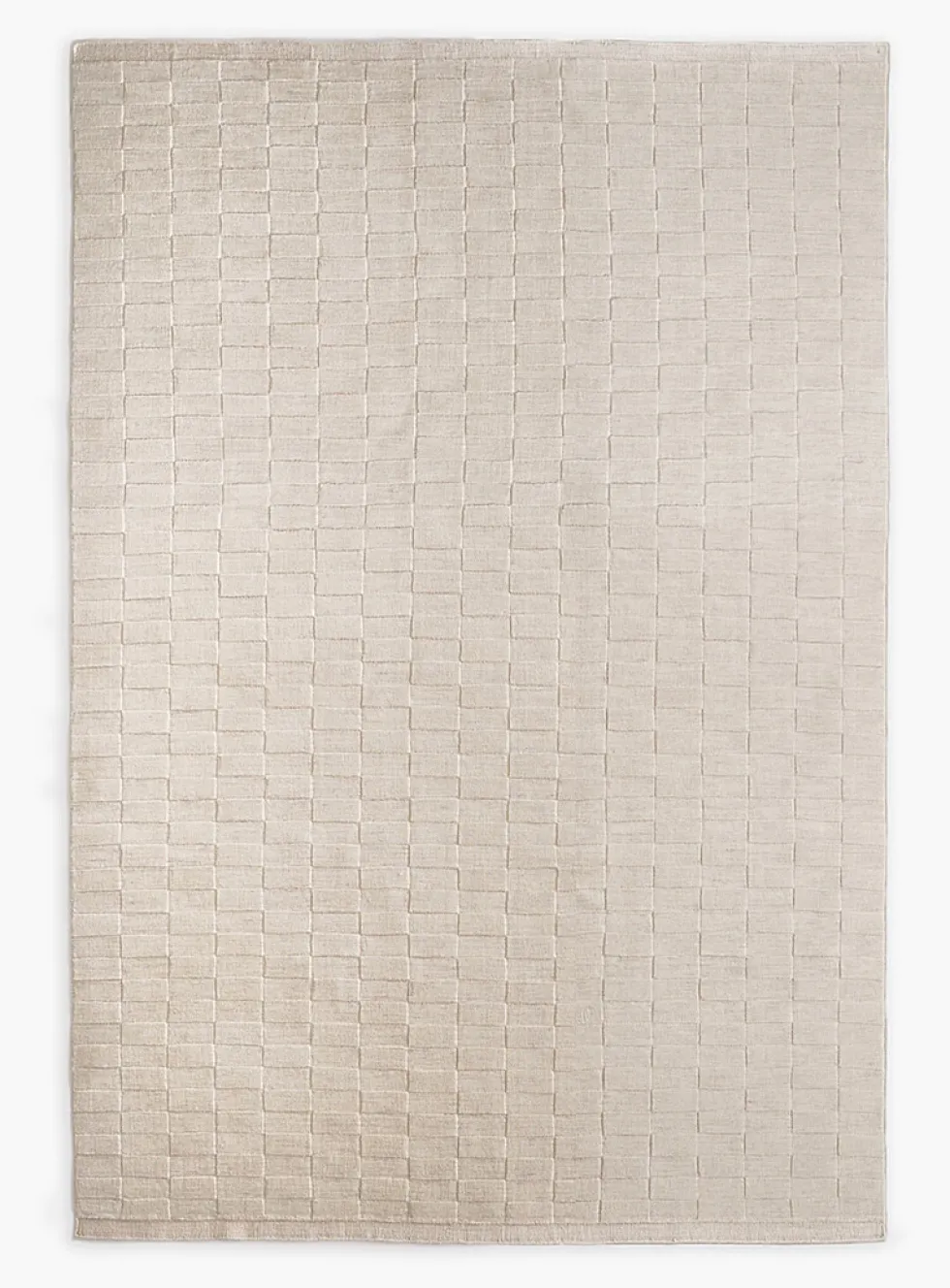 Textured tiles artisanal rug