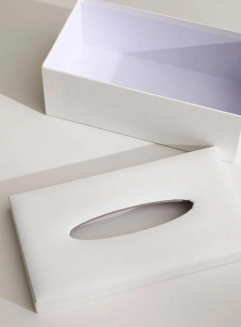 Textured tissue box