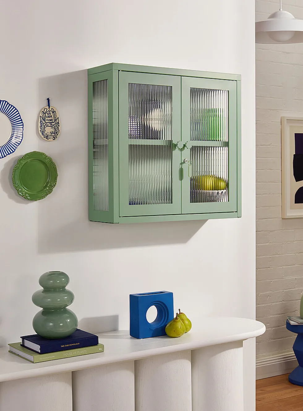 The Kit glass door metallic wall cabinet