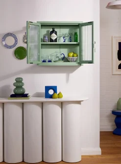 The Kit glass door metallic wall cabinet