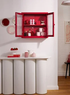 The Kit glass door metallic wall cabinet