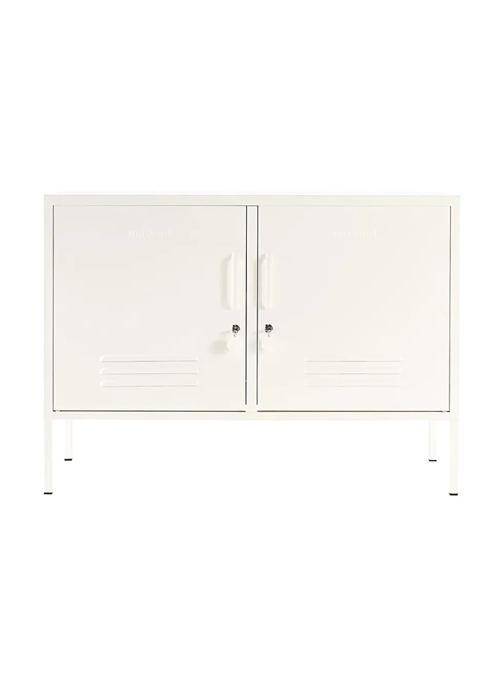 The Lowdown metallic storage cabinet