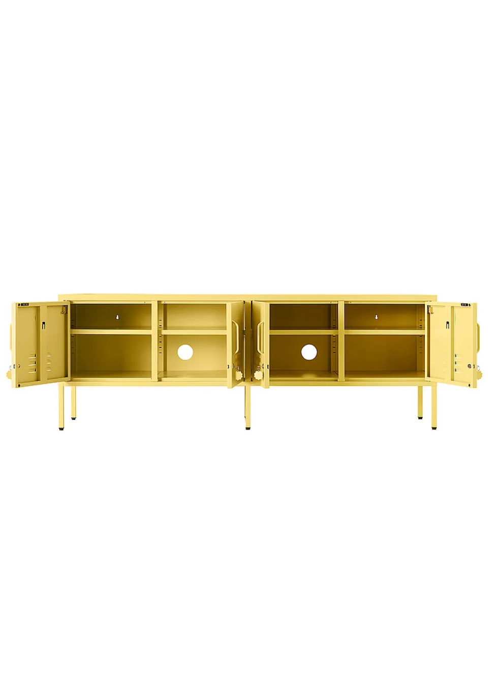 The Standard storage units metallic TV unit