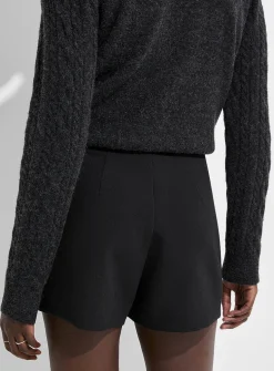 Thick crepe wrap skort