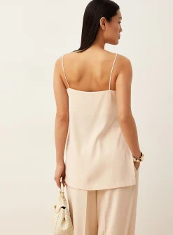 Thin straps flowy tunic cami