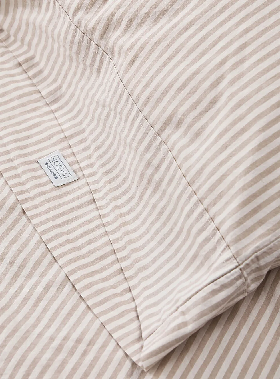 Thin stripe 100% organic cotton pillowcases