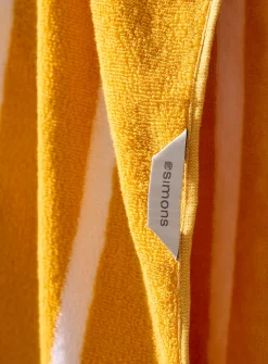 Thin-stripe organic cotton beach towel
