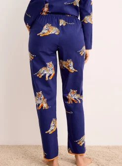Tigers navy blue poplin pyjama pant