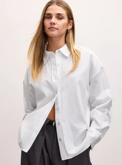 Touch of linen oversized shirt