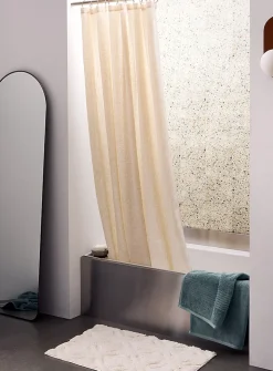 Touch of linen shower curtain