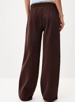Track stripe wide-leg sweatpant