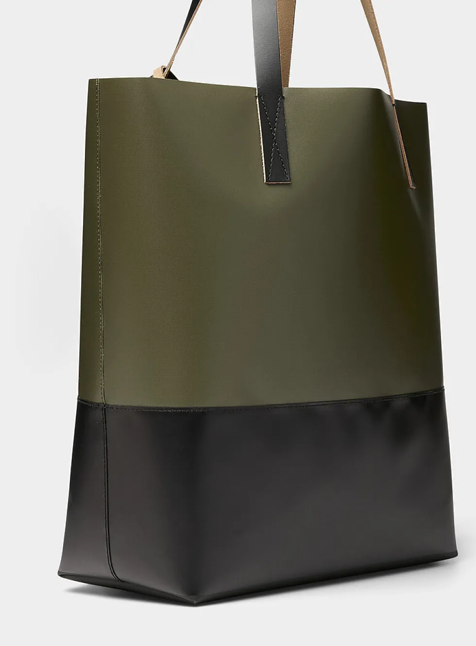 Tribeca olive green tote bag