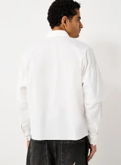 Trompe-l'oeil poplin shirt