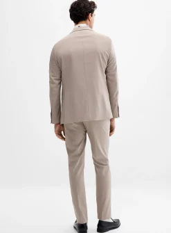 Two-tone thread piqué suit
