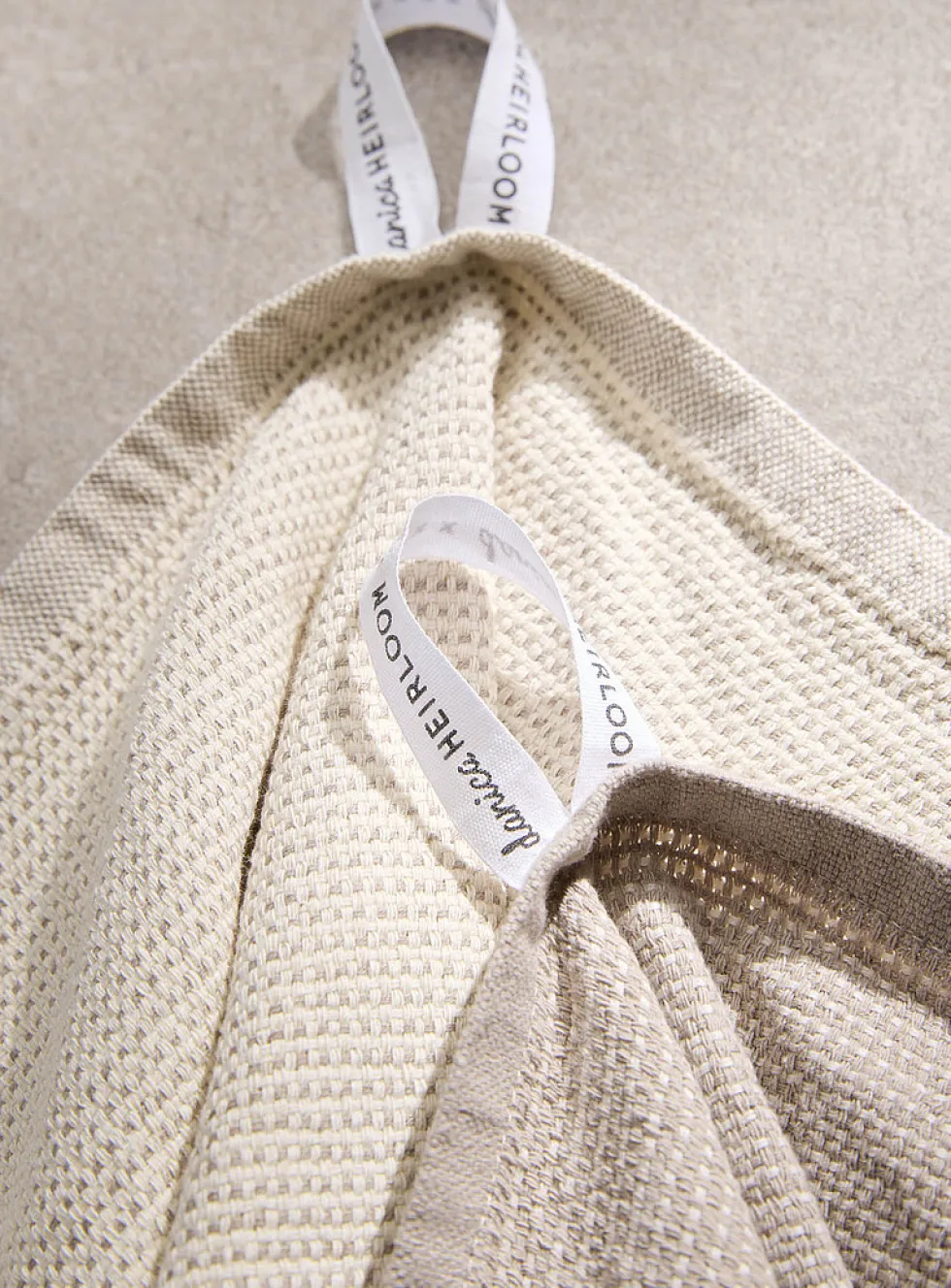 Two-tone weave tea towels