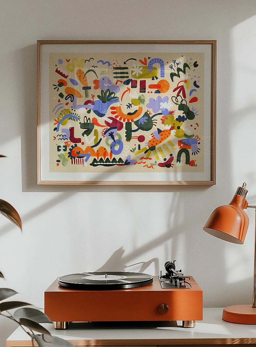 Un dimanche dans le potager art print