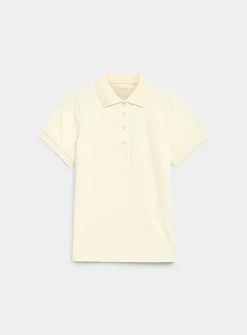 Velvety feel ribbed-trim golf polo