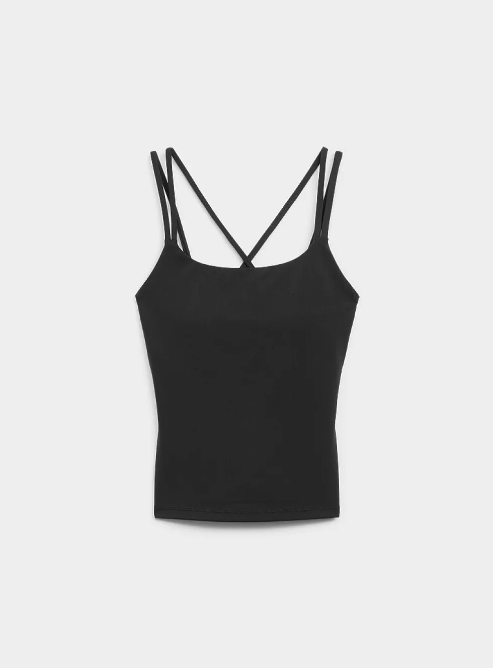 Velvety thin crossed-strap support tank