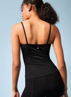 Velvety thin-strap tank